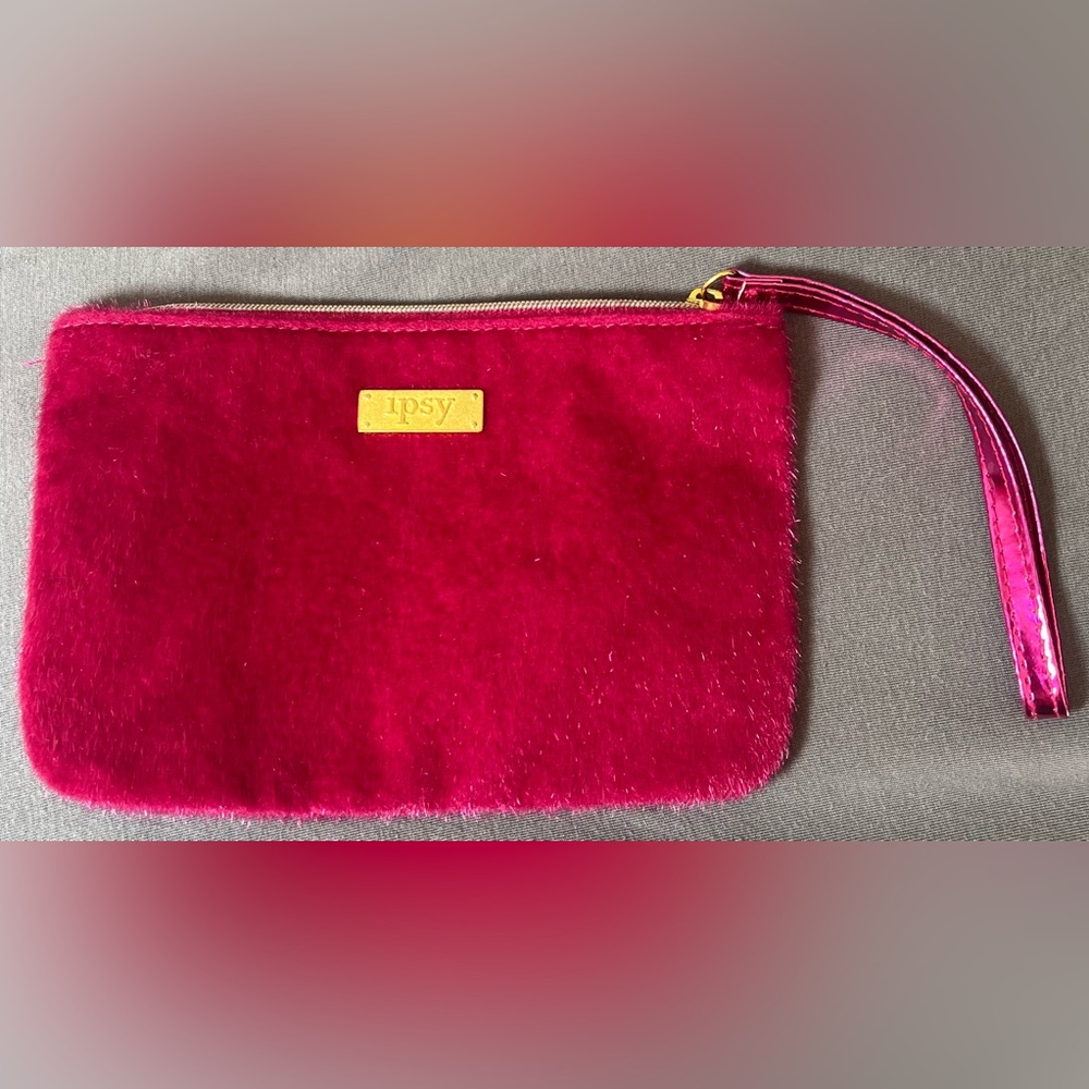 Ipsy Fuchsia Glam Cosmetic Pouch